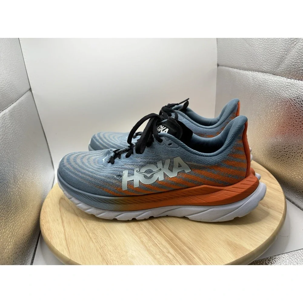 Hoka One One Mach 5 Mens Running Sneakers Mountain Spring Blue Orange 9D 1127893